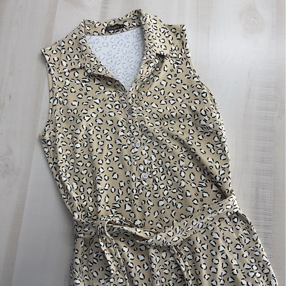 J. MCLAUGHLIN Catalina cloth dolly shirt dress animal print soft stretch S - Picture 7 of 11
